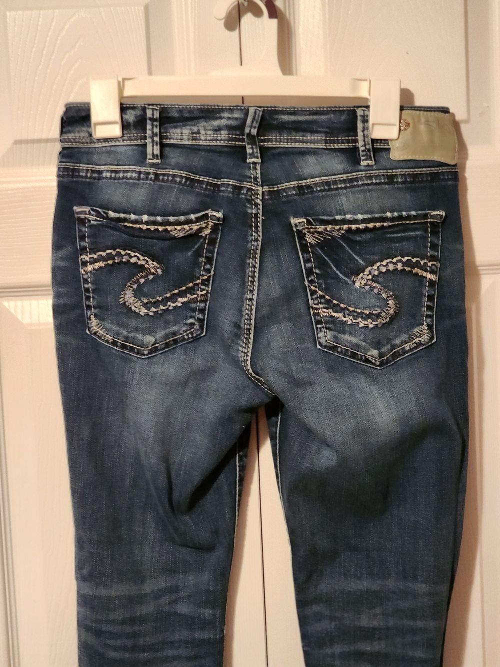 Silver Jeans Women's Dark Blue Skinny Jeans with Fading 30x31 - Picture 7 of 14